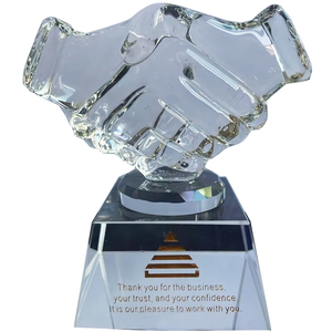 Ucuz ödüller kazınmış işbirliği el sıkışma kristal plaketler handshakesTrophy spor etkinlikleri için 1st 2nd 3rd yer ödülü - Product Image 1