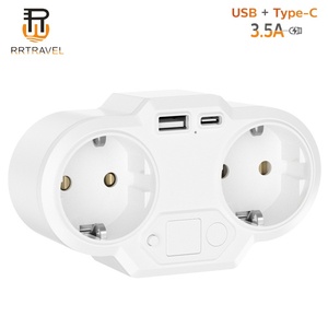Convertidor de enchufe doméstico universal multifunción personalizado al por mayor enchufe de conversión de pared de un giro enchufe multieuropeo 16A - Product Image 4