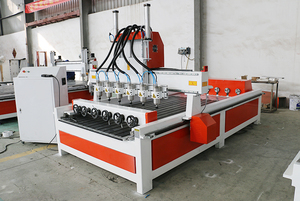 Venta directa de fábrica Multi Head 6 Husillo 4 Axis CNC Router Máquina de corte con dispositivo giratorio para muebles de madera - Product Image 2