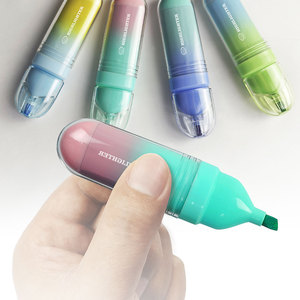 KHY Non-Toxic 4 Color <strong>Chisel</strong> <strong>Tip</strong> <strong>Highlighter</strong> Marker Pen Set Mini <strong>Highlighter</strong> Pen Writing Smoothly <strong>Highlighter</strong> Pen Cute Set - Product Image 4