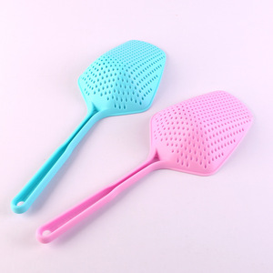Qua biên giới PP dài rãnh Muỗng Tách Nước Nhà Bếp Lọc Silicone Ice Scoop mì Lọc thoát nước muỗng - Product Image 3