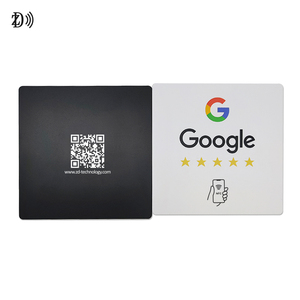 ZD Fashional Square personalizzato QR Code stampato RFID Card NFC Google Review Card