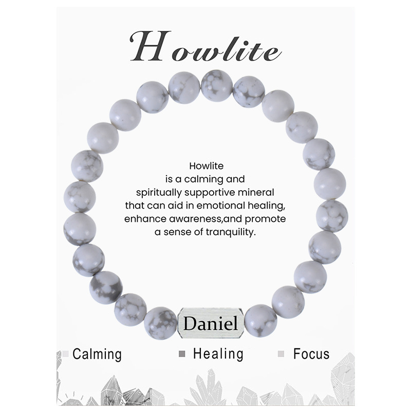 Pulsera de turquesa blanca