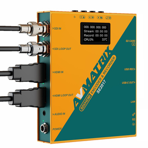 Avmatrix SE2017 Audio Video <strong>Encoder</strong> for Live Broadcasting SDI for <strong>HDMI</strong> <strong>Encoder</strong> Recorder USB Capture Output Video Capture Box