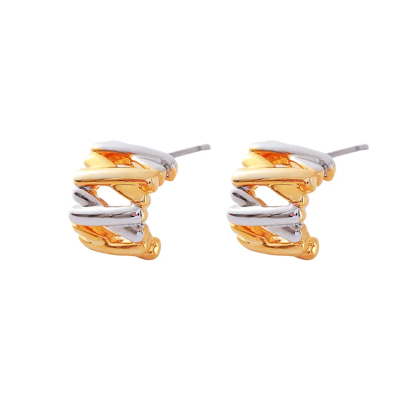 Yazhi Whole sale 18k Banhado A Ouro Coreano Luxo Mulheres Clássico Vintage Moda Jóias Stud Earrings