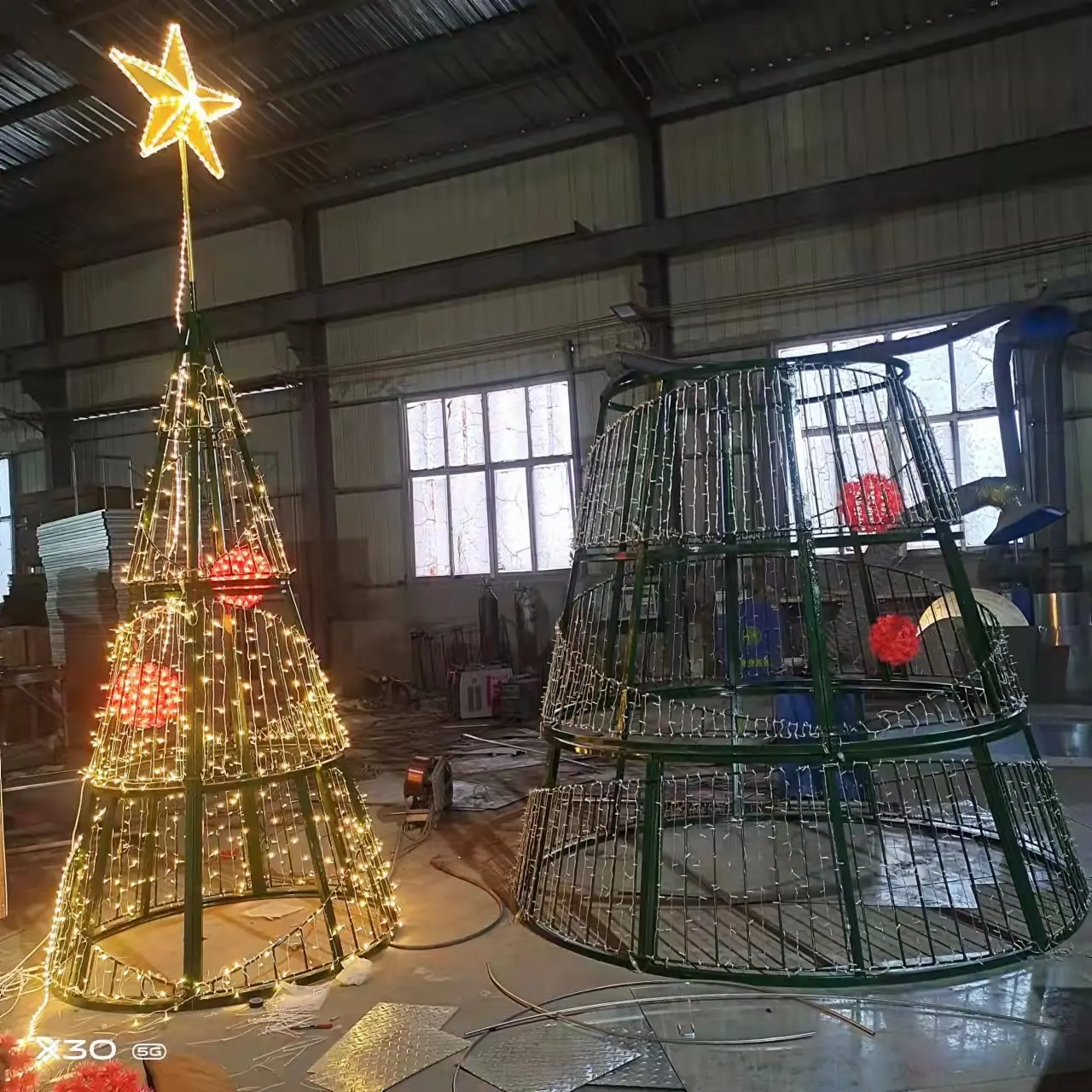 ANPU-Luz LED Artificial de Everest para exteriores, 6M de píxeles, Bola de decoración, árbol de Navidad gigante