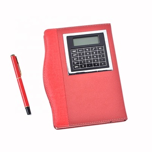 2023 Leder Tagebuch Notizbuch personal izzabili Büro Notizblock Notizbuch mit Taschen rechner und Stift - Product Image 4