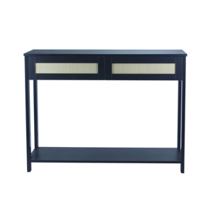 Koridor giriş tablosu konsol masa oturma odası depolama için Oxford Rattan 2 çekmeceli sıska kanepe masa - Product Image 2