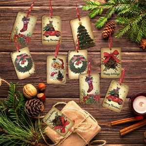Wholesale Eco-friendly Recycle <strong>Customized</strong> Brown Kraft Paper hang <strong>Tags</strong> with <strong>String</strong> for Clothing and Packaging - Product Image 4