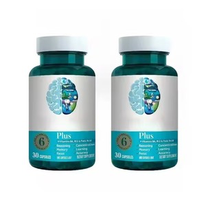 <strong>Brain</strong> Supplement for <strong>Memory</strong> Vitamins B6, B12, Phosphatidylserine 30 Capsules - Product Image 1