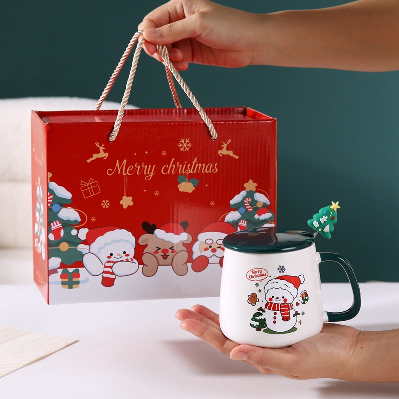 Snowman with ceramic lid--gift box