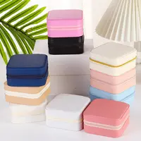 Multi-function travel small portable jewelry box Exquisite pu leather jewelry box Necklace ring earring Jewelry Gift Box