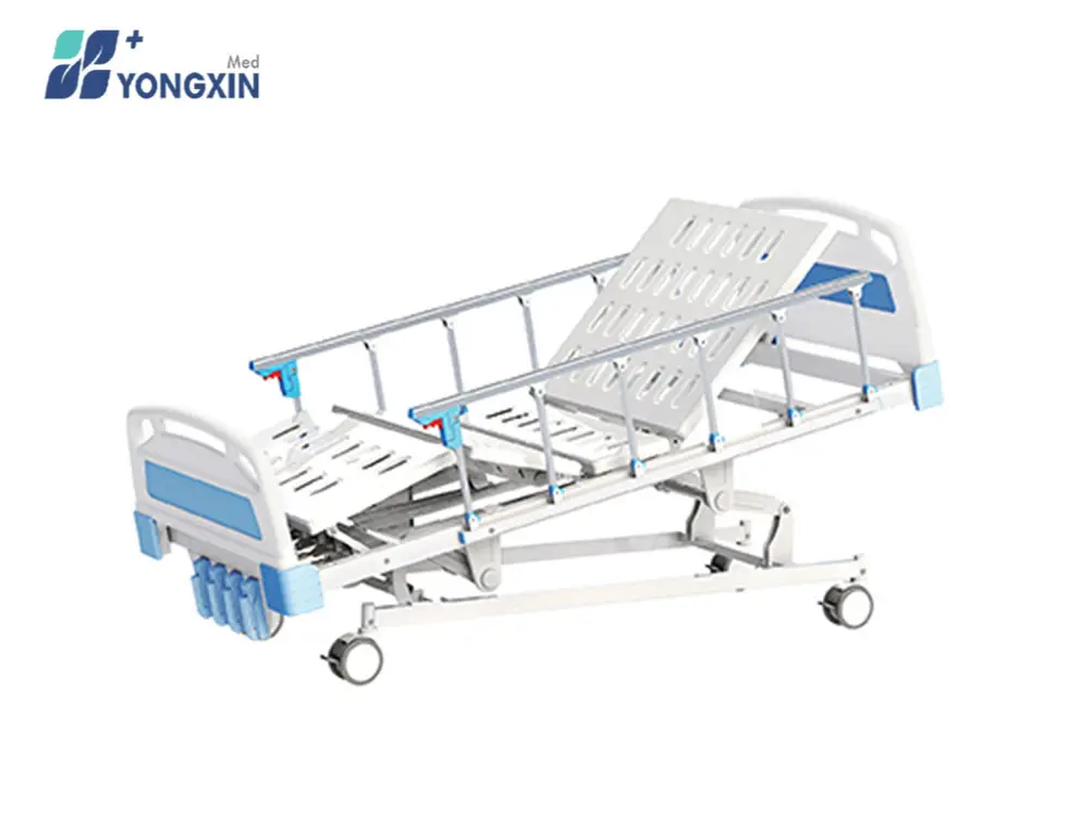YX-D-5(A1)-cama manual de 5 funciones, cama médica ajustable con 4 bielas