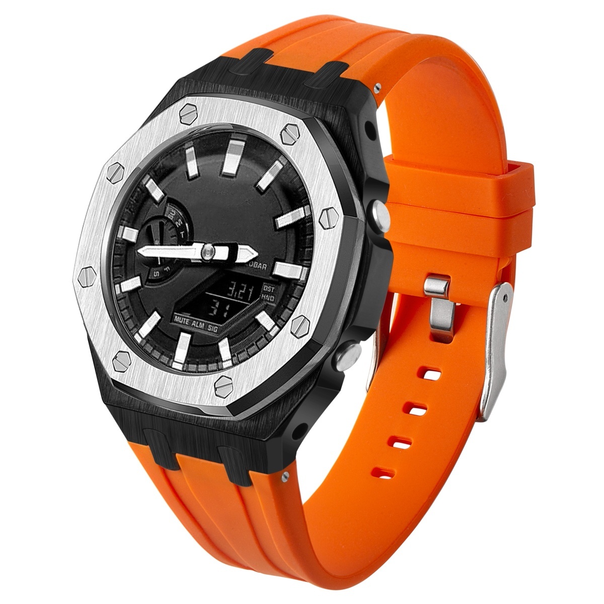sliver black+orange