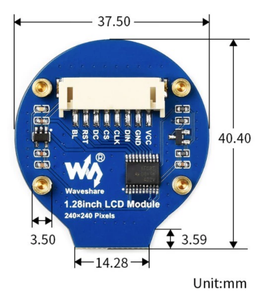 Display rotondo modulo schermo LCD da 1.28 pollici 240*240 pixel SPI comunicazione colore GC9A01 1.28 "modulo touch capacitivo lcd rotondo - Product Image 4