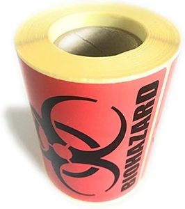 Custom Size <strong>Red</strong> Biohazard Warning Stickers Rectangular Biohazard Stickers Signs <strong>Decals</strong> for Labs Hospitals and Industrial Use - Product Image 5