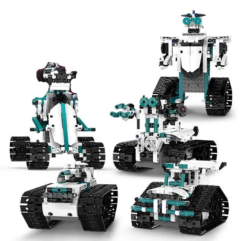 Steam-Robot de Control remoto programable por aplicación para niños, juguetes de bloques de construcción con Control remoto, Stem Diy, modelo de cambio inteligente