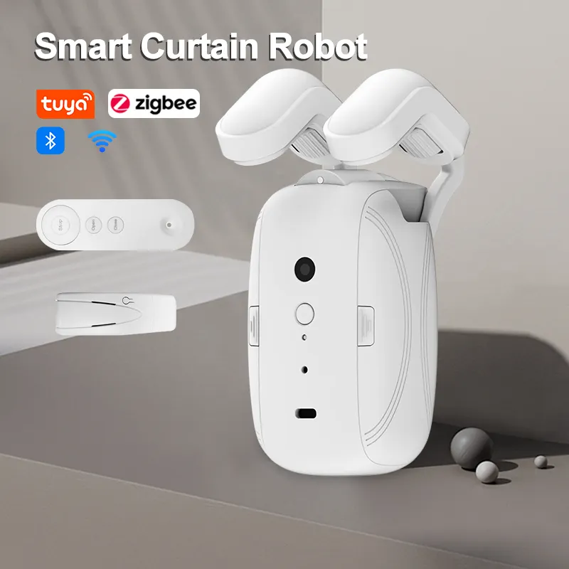 Robô inteligente para cortinas, driver inteligente Tuya, com controle remoto por voz, wi-fi, sem fio, automático, para abertura de cortinas, robô inteligente