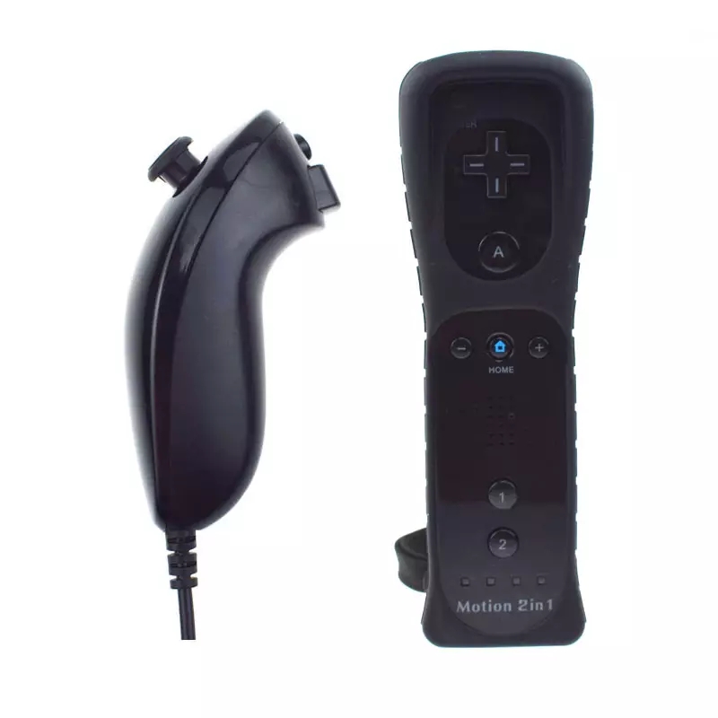 Nunchuck noir avec Motion Plus, sans boîte.