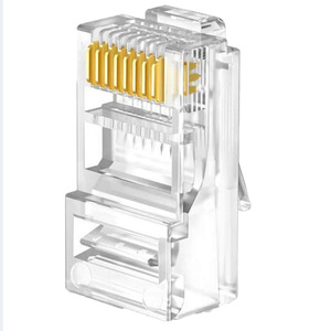 Kristal kafa Keystone Jack Rj45 konektörler korumasız/korumalı Ethernet Cat6/Cat5e bağlayıcı UTP ağ fişi 8P8C - Product Image 4