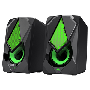 Altavoces para juegos de ordenador, con cable USB, RGB, estéreo mejorado, luz LED colorida - Product Image 5