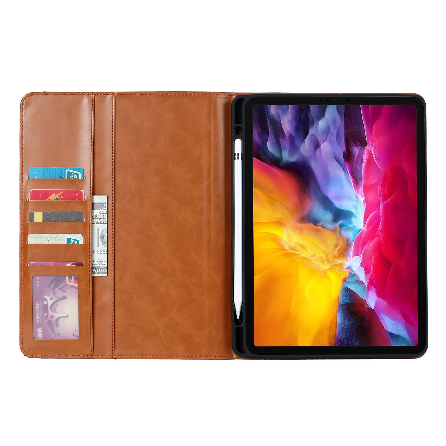 Funda protectora de cuero con función de cartera Folio Book Style para iPad Air 10,9 ''5th Generation 2022 Case