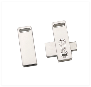 批发定制徽标USB 2.0 TYPE-C闪存驱动器USB C闪存驱动器金属银新产品可旋转定制徽标记忆棒 - Product Image 2