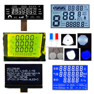 Kunden spezifisches TN8-Digit 7-Segment-LCD-Display Industrielles Anzeige instrument mit schwarzem Hintergrund und weißem Text