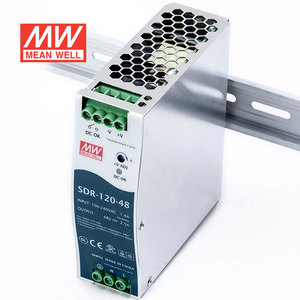 平均SDR-120-48 Dinレール電源120W 48V 2.5A AC DC PFC機能シングル出力10A LED産業220V入力 - Product Image 3