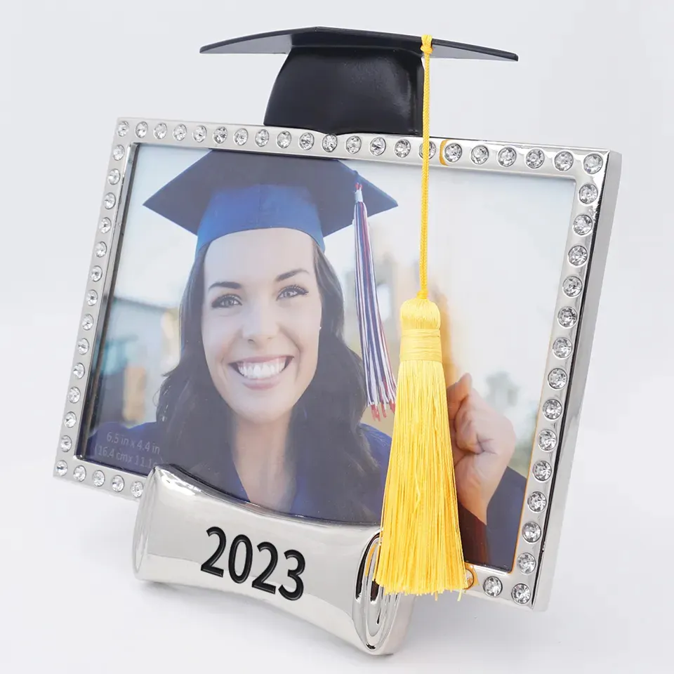 Özel masası mezuniyet Metal resim fotoğraf çerçevesi için anaokulu ilköğretim genç kıdemli yüksek okul üniversitesi mezuniyet