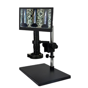 Microscopio electrónico de vídeo EOC con luz LED de 11 pulgadas, 1080P, 60FPS, con monitor integrado para reparación y chip de soldadura, monocular - Product Image 1