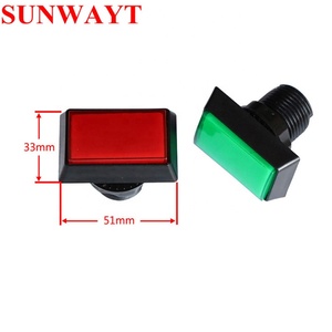 Interruptores iluminados ectangle, máquina de juego de botón de inicio y parada ush, 51x34mm, 5V LED ECEC - Product Image 1