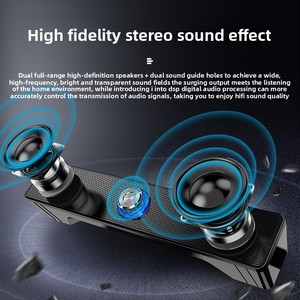 2025 tarjeta USB portátil profesional de alta calidad Audio inalámbrico BT altavoz luz LED barra de sonido para computadoras de juegos uso de escritorio - Product Image 4