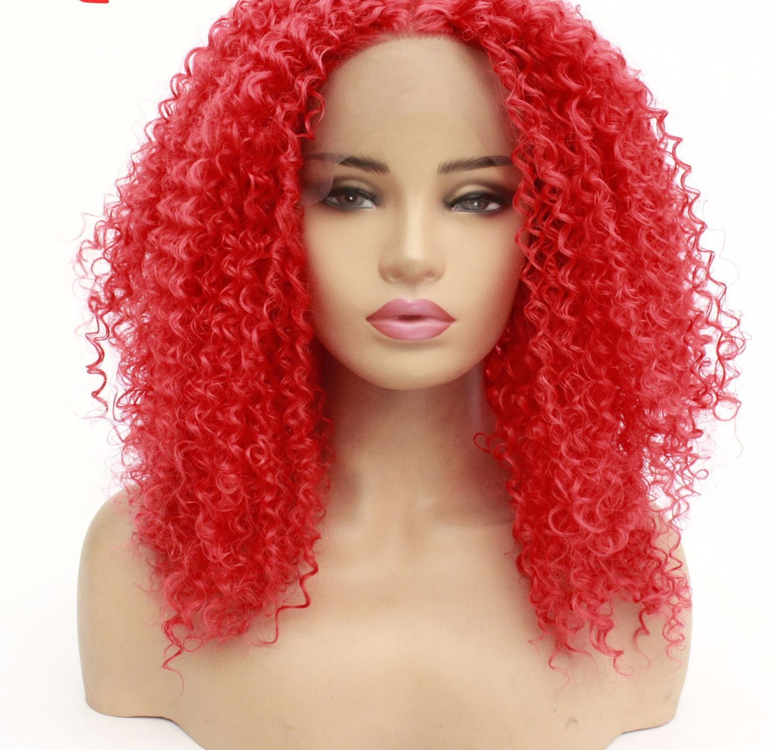 Dy3360 courtes petites boucles africaines rouge vif