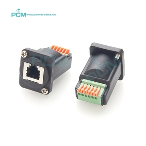 D-Type RJ12 6P6C para <span class=keywords><strong>Terminal</strong></span> <span class=keywords><strong>Block</strong></span> Painel Mount Connector, RJ12 Female <span class=keywords><strong>Feedthrough</strong></span> Chassis Mount Socket, RJ12 Telefone Splitter
