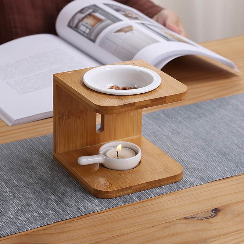 Bamboo Oil Burner Holder Diffuser