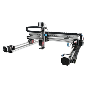 Máquina de mesa deslizante XYZ de 4 ejes personalizable, Robot de pórtico, Riel de guía lineal, accesorios de torno, Motor de rodamiento, bloque PLC