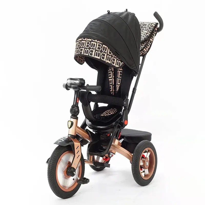 Alta qualidade bebê triciclo pedal 360 graus rotação assento com push handle crianças passeio no triciclo