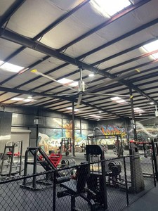 Julai 5 lưỡi 24ft tiếng ồn thấp Đức động cơ lớn hvls Quạt trần công nghiệp cho hội thảo phòng tập thể dục nhà máy giá bán buôn - Product Image 5