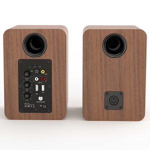 SR10 Carcasa de madera Control remoto Control de botón Volumen Bajo Agudos Ajustable Estantería activa Altavoces para TV y computadora - Product Image 5