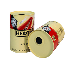 Hot bán tùy chỉnh <span class=keywords><strong>Vodka</strong></span> neft Thùng <span class=keywords><strong>Vodka</strong></span> lon thiếc bao bì kim loại chai tin có thể - Product Image 4