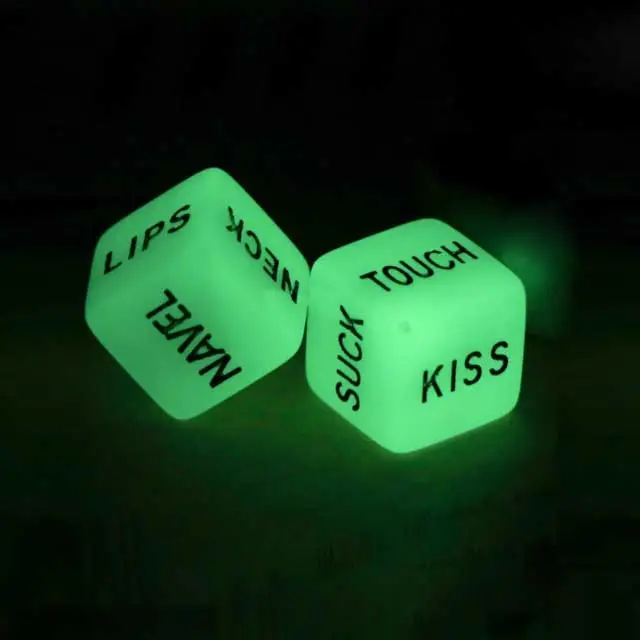 Light Up 2pcs sexo dice-set Jogos para Adultos Flertando Night Club Sex Party Game Toy Luminous Love Dice Sex Toy Brilhante no escuro