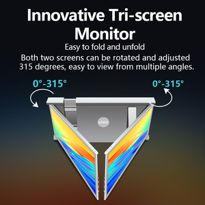 Monitor para juegos pc Tri Screen Monitor extensor compatible con entrada tipo C para Windows y Mac Book de 14 pulgadas