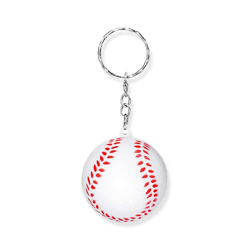 Porte-clés de baseball blanc 4.0