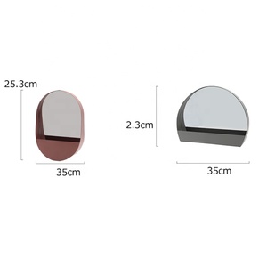 金属粉红色灰色或OEM几何现代挂家居装饰货架镜子 - Product Image 6