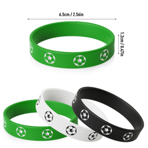 '<strong>Soccer</strong> Pattern' Silicone Wristbands Bracelet - Perfect for Sports Enthusiast Gatherings and Party Favors. - Product Image 2