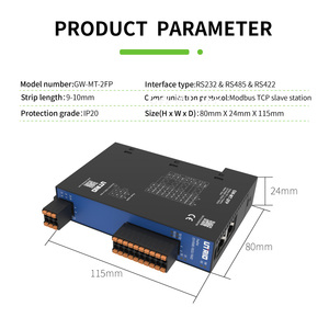 プロトコルゲートウェイModbusTCPからRS485/RS232/RS422フリーポートプロトコルコンバーターモジュールデータコンバーター - Product Image 2