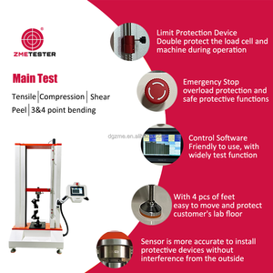 Máquina de prueba motorizada de carga máxima de 2 toneladas Probador universal de resistencia a la tracción de plástico con 1 año de garantía 220V - Product Image 2