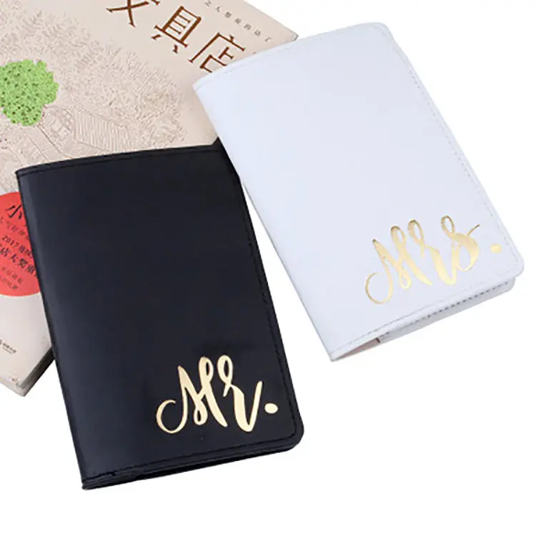 Couverture de passeport en cuir personnalisé, porte-passeport pour Couples, vente en gros,