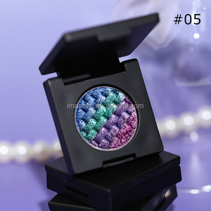 Новый тренд, частная марка, Шелковый прессованный пигмент, многохромный дуохромный цвет, меняющий цвет, радужная палитра теней для век - Product Image 4